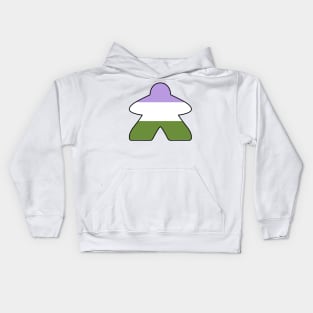 Genderqueer Meeple Kids Hoodie